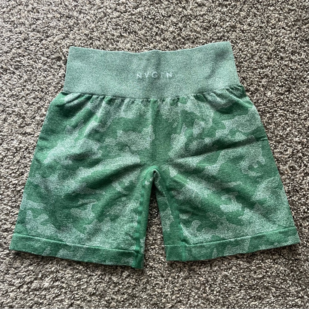NVGTN Green Camo GYM Shorts
